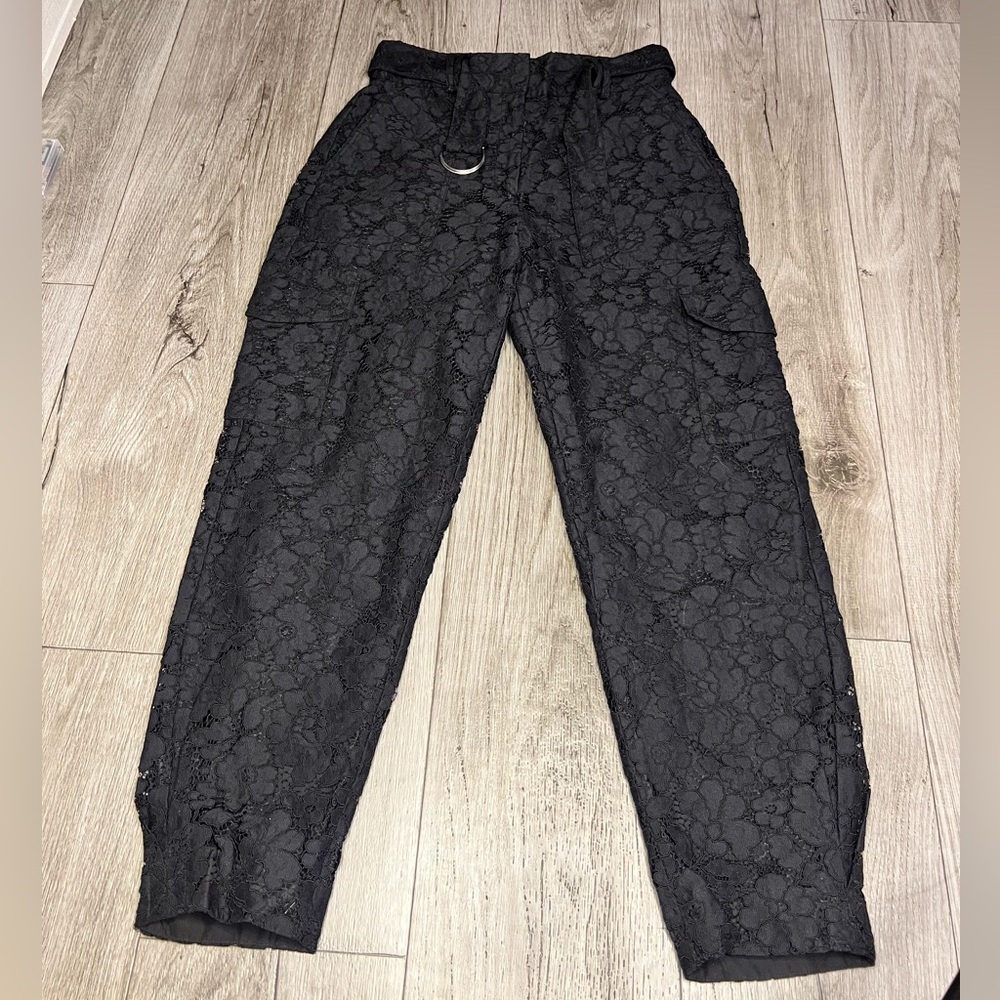 NWT Express High Waisted Lace Cargo Pants